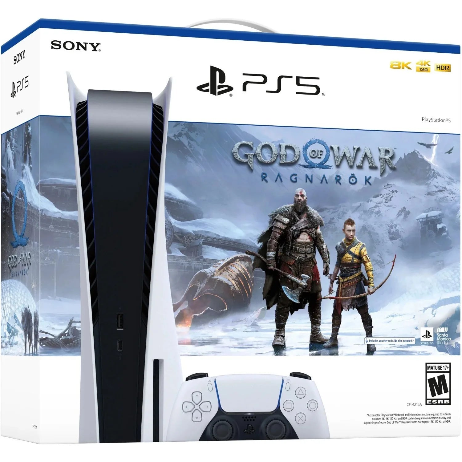PlayStation 5 Console – God of War Ragnarök Bundle Disc White