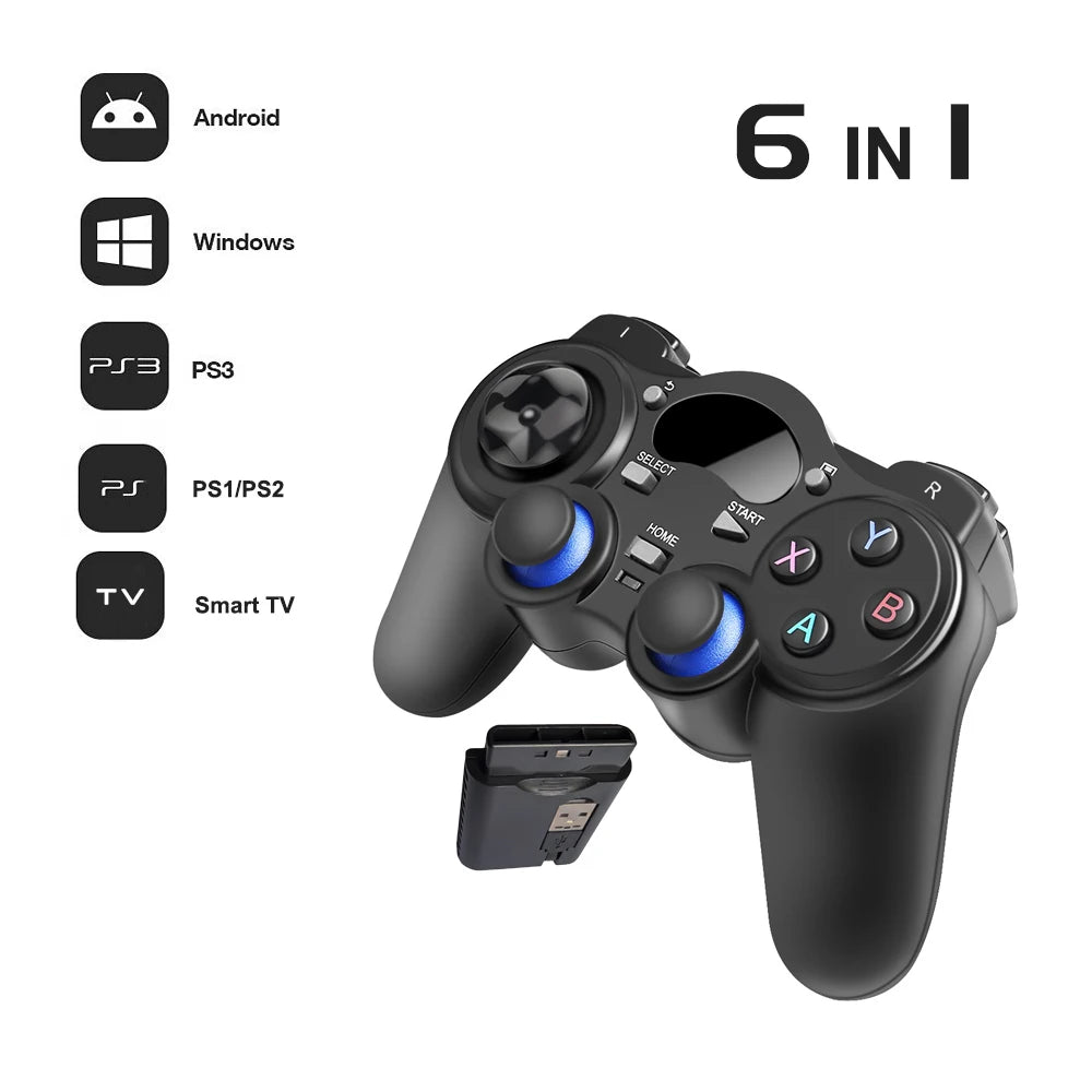 Game Controllor For PS1 PS2 PS3 PC TV Android 2.4GHz Wireless Games Controllor Joystick Console Wireless Gamepad For Playstation