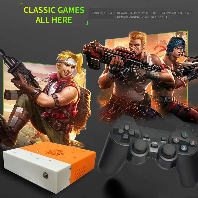 Super Game Console X Plug and Play On TV 1037U 500G HDD 70000+Games For Wii PS2 N64 PSP GameCube N64 Saturn Wireless handle