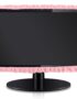 1 Pcs 20''-29'' Kawaii Computer Monitor Cover with Cat Ear Design, Furry Cute Pink Monitor Dust Cover Protector Lovely Computer Accessories Laptop TV LCD Screen Decoration for Tablet