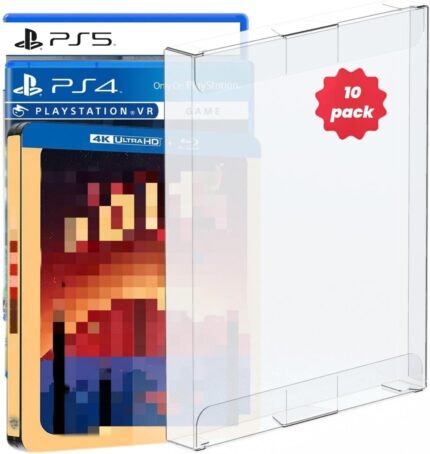 10 Pack Steelbook Protector Case. Suitable for: 4K UHD/Blu-Ray/Arrow Video w/Criterion Blu Ray Case/ PS3 PS4 PS5 Games & Steelbooks