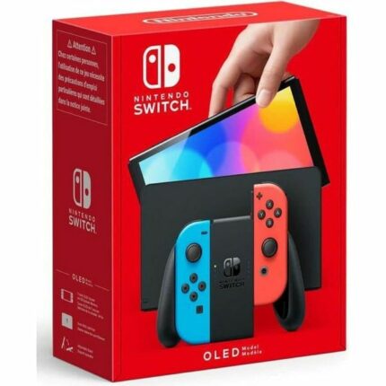 Nintendo Switch – OLED Model w/Neon Red & Neon Blue Joy-Con