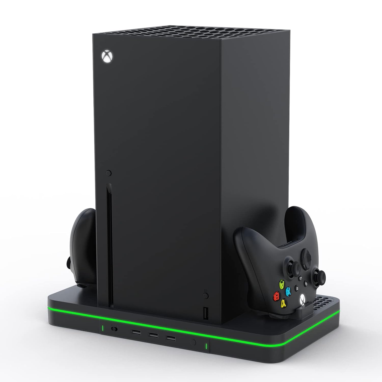 Charging Stand with Cooling Fan, CODOGOY Vertical Stand Compatible with Xbox Series X/S Console and Controller, Vertical Dual Controller Charger Station Dock Accessories with 3 USB Ports, black Charging Stand with Cooling Fan, CODOGOY Vertical Stand Compatible with Xbox Series X/S Console and Controller, Vertical Dual Controller Charger Station Dock Accessories with 3 USB Ports, black
