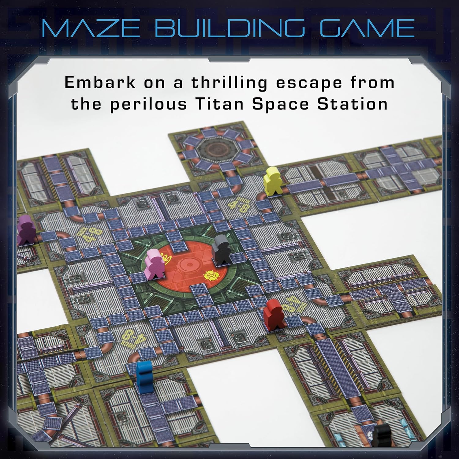 No Escape Board Game - Strategy Board Games for Adults, Family Games, Party Games. Unique Strategic Space Sabotage Traitor Maze Game with Tiles - Fun for Kids, Teenagers, Adults. 2 to 8 Players. - Image 5