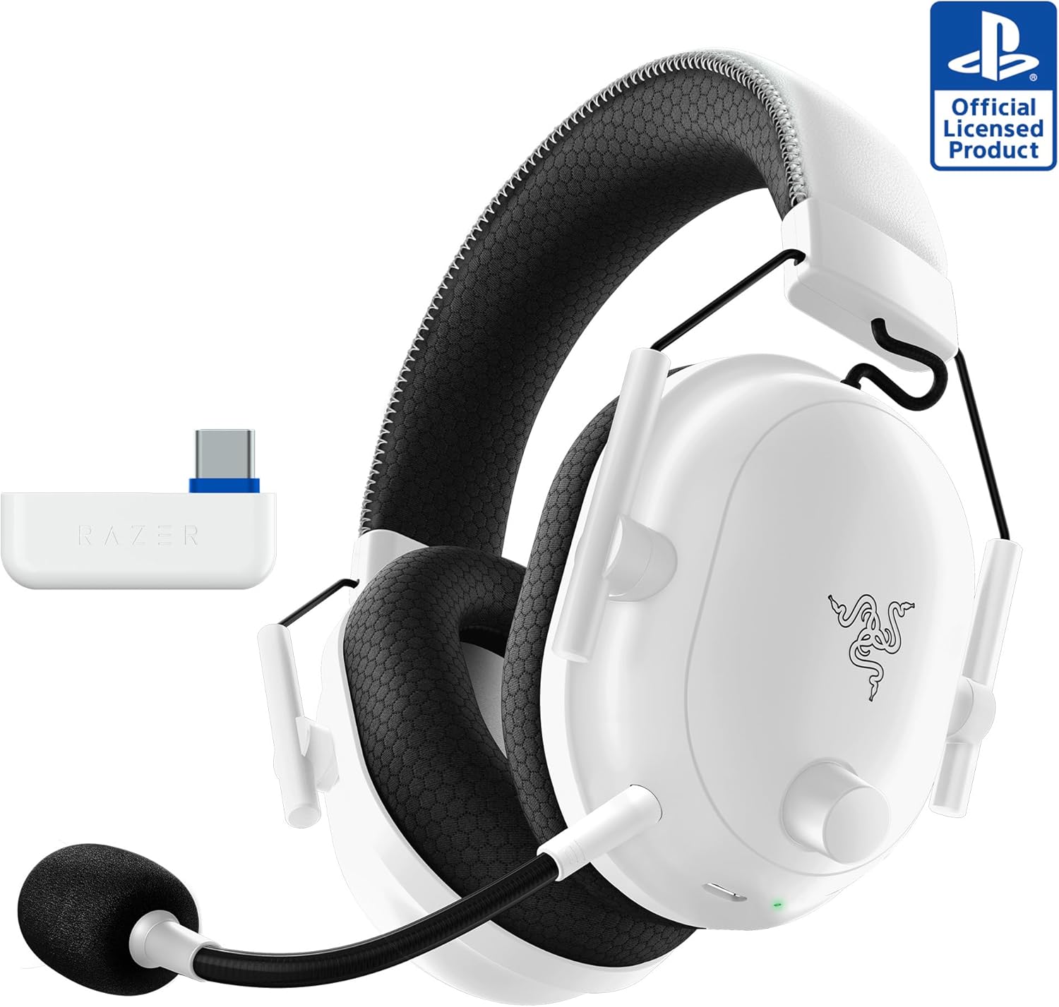 Razer BlackShark V2 Pro Wireless PlayStation Gaming Headset: 50mm Drivers – Super Wideband Mic – Noise Isolating Earcups – For PS5, Nintendo Switch 2, PC, Mac – Bluetooth, USB-C – 70hr Battery – White Razer BlackShark V2 Pro Wireless PlayStation Gaming Headset: 50mm Drivers – Super Wideband Mic – Noise Isolating Earcups – For PS5, Nintendo Switch 2, PC, Mac – Bluetooth, USB-C – 70hr Battery – White
