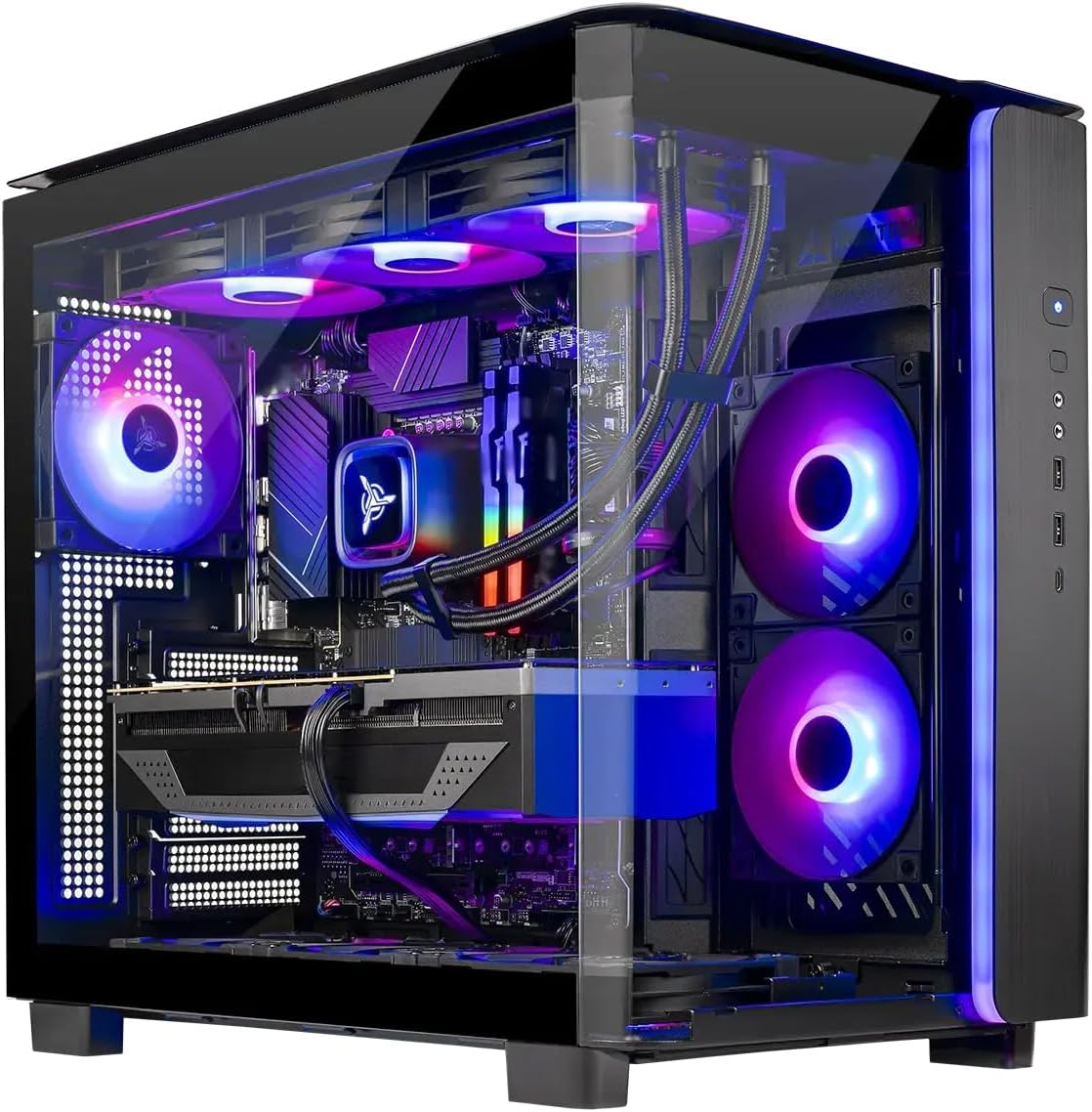 Skytech Gaming King 95 Desktop PC, Intel i7 14700F 2.1 GHz (5.3GHz), NVIDIA RTX 5070 12GB, 1TB NVMe SSD, 32GB DDR5 RAM 5600 RGB, 850W Gold PSU, 360mm ARGB AIO, Wi-Fi, Win 11 Skytech Gaming King 95 Desktop PC, Intel i7 14700F 2.1 GHz (5.3GHz), NVIDIA RTX 5070 12GB, 1TB NVMe SSD, 32GB DDR5 RAM 5600 RGB, 850W Gold PSU, 360mm ARGB AIO, Wi-Fi, Win 11