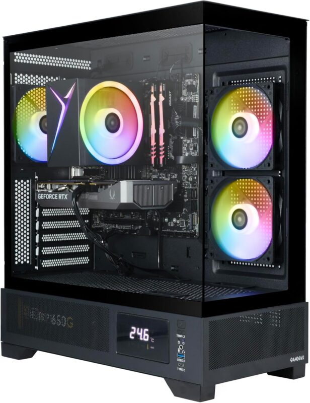 ZOTAC MEK AI-Enhanced Gaming PC Desktop Computer - NVIDIA GeForce RTX 5050, AMD Ryzen 5 5500 4.2GHz, 16GB DDR4 RGB, 1TB NVME M.2 SSD, 650W 80+ Gold PSU, WiFi 6E, Windows 11 Home