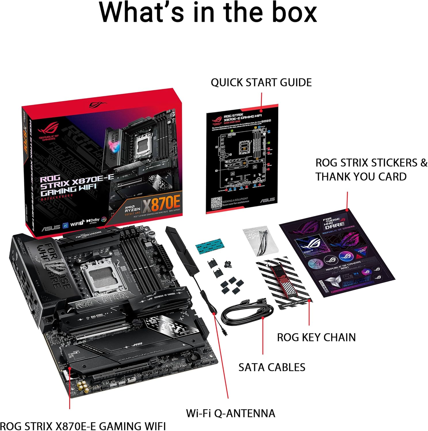 ASUS ROG Strix X870E-E Gaming WiFi AMD AM5 X870 ATX Motherboard 18+2+2 Power Stages, Dynamic OC Switcher, Core Flex, DDR5 AEMP, WiFi 7, 5X M.2, PCIe® 5.0, Q-Release Slim, USB4®, AI OCing & Networking - Image 6