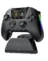 ManbaOne Interactive Screen Wireless Gaming Controller for PC/Switch/Switch 2/iOS/Android,Hall Effect Stick & Trigger,RGB Lighting,Remappable Buttons,1800mAh with Charging Dock (Black)