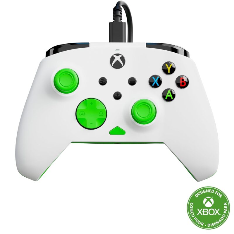 Turtle Beach Rematch Core Wired Gaming Controller - Licensed for Xbox Series X|S, Xbox One & Windows PCs - Audio Controls, Rumble Motors & Impulse Triggers, Companion App - White/Green