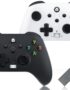 Gamrombo 2 Pack Wireless Controller Replacement for X-box One, X-box Series X|S Controller with Audio Jack & Volume Button/Turbo/Macro/Dual Shock, with 2.4GHz Adapter Black+White