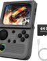 R36T Retro Game Console, Handheld Game Console with 3.5in IPS HD Screen, Video Game Consoles Supports WiFi Networked Fighting and OTG, 3500mAh Battery, 64GB TF Card, Gray