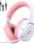 2.4GHz Wireless Gaming Headsets for PS5, PS4, PC, Switch - Bluetooth 5.3 Gaming Headphones with Noise Canceling Mic, 7.1 Surround Sound, 70H Battery, RGB Lighting - Pink