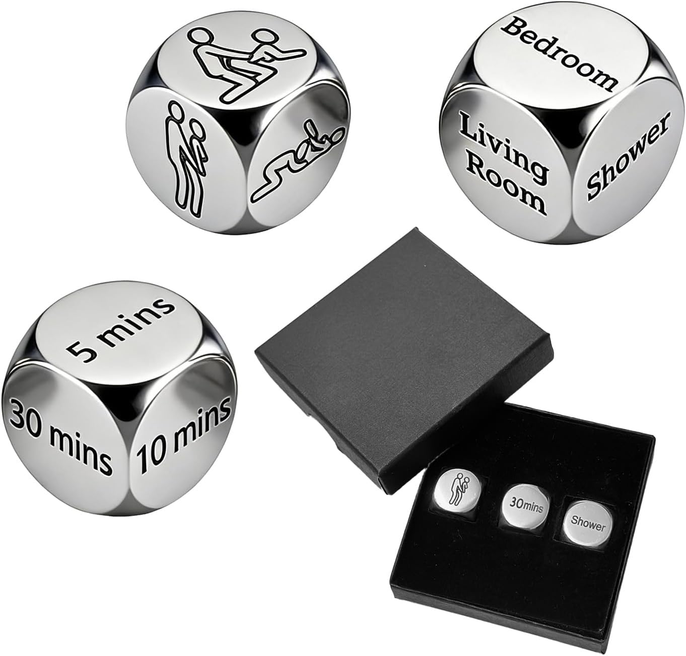 3 Pcs Date Night Dice for Couples, Romantic Decision-Making Dice Game with Fun Prompts for Surprise Adventures, Lightweight Durable Set, Anniversary Valentine’s Day or New Year’s Gift for Him Her 3 Pcs Date Night Dice for Couples, Romantic Decision-Making Dice Game with Fun Prompts for Surprise Adventures, Lightweight Durable Set, Anniversary Valentine’s Day or New Year’s Gift for Him Her
