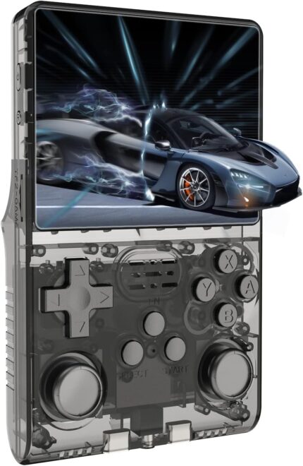 30000 Games in 1 Handheld Game Console, 3.5″ HD IPS Screen Mini Retro Gaming Console, 3800mAh, Built-in 256G TF Card Portable Retro Handheld Game Consoles Open Source Console-Black