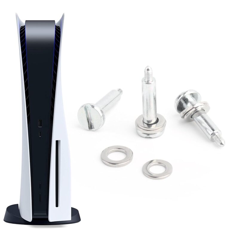 3PCS Base Stand Screws for Sony PlayStation 5 PS5 Vertical Fixing Screw Replacement for PS5 Games Console Bottom Holder