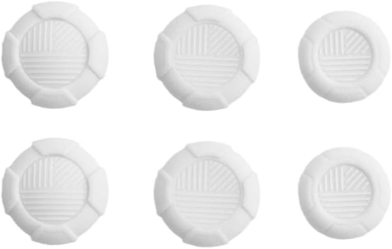 3in1 Anti-Slip Thumbstick Grips for PS5 PS4 Pro Controller, for Xbox One X Game Wireless Controller Switch Pro Thumb Soft Silicone Cover Caps (White)