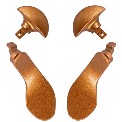4PCS Back Paddles for PS5 DualSense Edge Controller,Interchangeable Metal Rear Paddles,Metallic Rear Paddles Trigger Buttons Replacement Parts for PS5 Edge Controller(Gold) [video game]