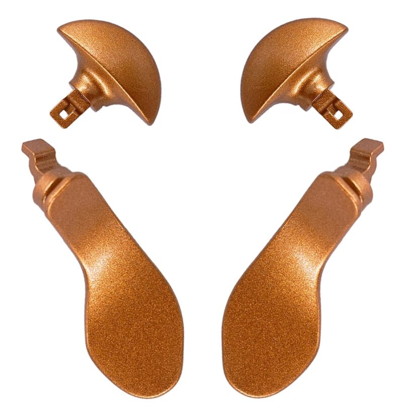 4PCS Back Paddles for PS5 DualSense Edge Controller,Interchangeable Metal Rear Paddles,Metallic Rear Paddles Trigger Buttons Replacement Parts for PS5 Edge Controller(Gold) [video game]