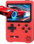 500-in-1 Classic Game Console, Single Player Handheld Gaming System with 3.0-inch Display, Rechargeable Battery and TV Connection, Retro Video Games Console for Boys and Girls Gift (Red)