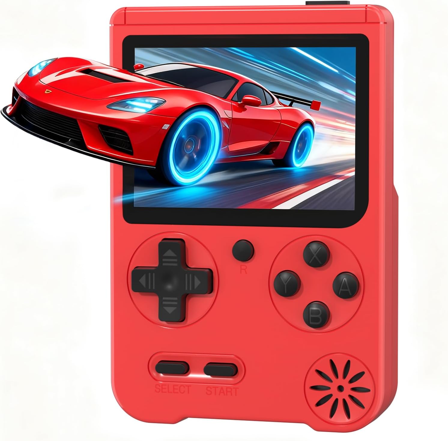 500-in-1 Classic Game Console, Single Player Handheld Gaming System with 3.0-inch Display, Rechargeable Battery and TV Connection, Retro Video Games Console for Boys and Girls Gift (Red) 500-in-1 Classic Game Console, Single Player Handheld Gaming System with 3.0-inch Display, Rechargeable Battery and TV Connection, Retro Video Games Console for Boys and Girls Gift (Red)