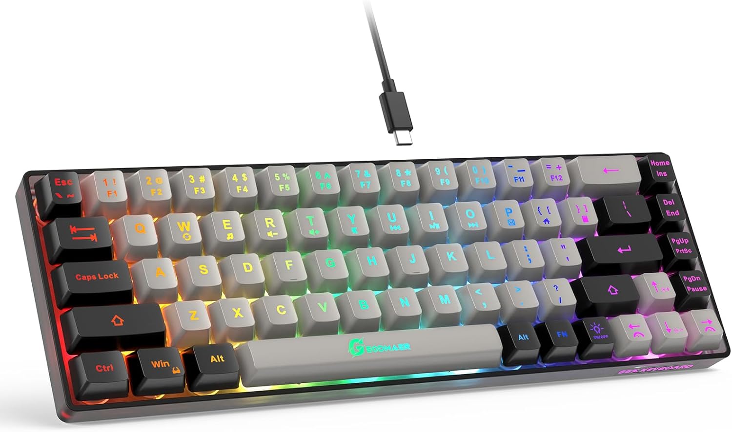 65% Gaming Keyboard, Wired Backlit Mini Keyboard, Ultra-Compact Anti-Ghosting No-Conflict 68 Keys Membrane Gaming Wired Keyboard for PC Laptop Windows Gamer 65% Gaming Keyboard, Wired Backlit Mini Keyboard, Ultra-Compact Anti-Ghosting No-Conflict 68 Keys Membrane Gaming Wired Keyboard for PC Laptop Windows Gamer