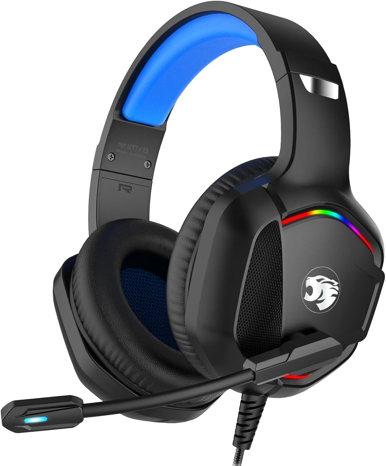 A36 Gaming Headset with Microphone for Pc, Xbox One Series X/s, Ps4, Ps5, Switch, Stereo Wired Noise Cancelling Over-Ear Headphones with Mic for Computer, Laptop, Mac, Nintendo, Gamer (Blue) A36 Gaming Headset with Microphone for Pc, Xbox One Series X/s, Ps4, Ps5, Switch, Stereo Wired Noise Cancelling Over-Ear Headphones with Mic for Computer, Laptop, Mac, Nintendo, Gamer (Blue)