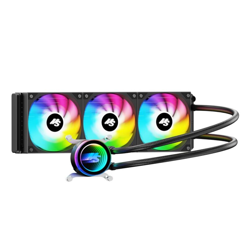 AIO CPU Cooler, 360mm AIO with High-Speed Ceramic Bearing Pump, 3X PWM ARGB Fans, 3-Phase Motor for Better Cooling Performance, Heat Transfer, Low Noise, Intel LGA 1851/1700, AMD AM5/AM4