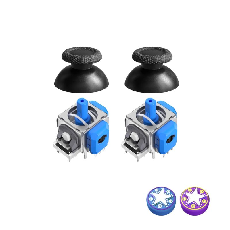 AKNES HallPi TMR Joystick Replacement for DualSense PS5 / PS5 Edge Controller, Anti-Drift Stick Repair Accessories for Playstation 5 Controller, Thumbstick Caps Included - 1 Pair