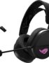 ASUS ROG Pelta Wireless Gaming Headset with Detachable Mic – Tri-Mode (BT, 2.4GHz, USB-C) 50mm Titanium-Plated Drivers, 70Hr Battery, Ergonomic, Lightweight, for PC, PS5, PS4, Switch, Mobile - Black
