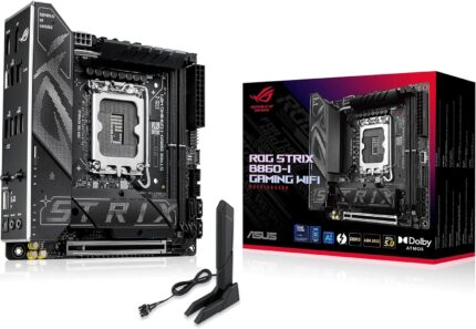 ASUS ROG STRIX B860-I GAMING WIFI B860 LGA 1851 mITX Mini-ITX motherboard, Intel® Core™ Ultra Series 2 Ready, Advanced AI ready, 10+1+2+1 stage, DDR5, 2.5G LAN, WiFi7, M.2, Thunderbolt™ 4, USB Type-C®