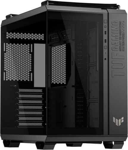 ASUS TUF Gaming GT502 Horizon ATX Mid-Tower PC Case (Boundless Panoramic Design, Dual-Chamber, Independent CPU and GPU Cooling Zones, Tool-Free Side Panels, USB 10 Gbps Type-C® Front Panel)