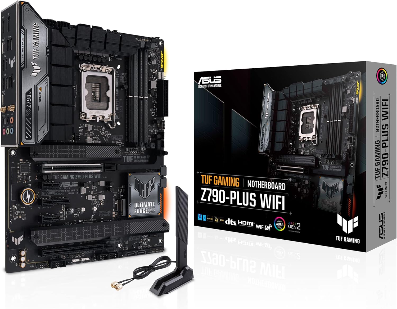 ASUS TUF Gaming Z790-Plus WiFi LGA 1700(Intel 14th,12th &13th Gen) ATX Gaming Motherboard(PCIe 5.0,DDR5,4xM.2 Slots,16+1 DrMOS,WiFi 6,2.5Gb LAN,Front USB 3.2 Gen 2 Type-C,Thunderbolt 4(USB4),Aura RGB) ASUS TUF Gaming Z790-Plus WiFi LGA 1700(Intel 14th,12th &13th Gen) ATX Gaming Motherboard(PCIe 5.0,DDR5,4xM.2 Slots,16+1 DrMOS,WiFi 6,2.5Gb LAN,Front USB 3.2 Gen 2 Type-C,Thunderbolt 4(USB4),Aura RGB)