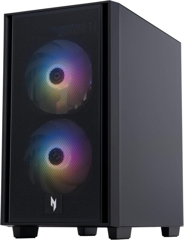 Acer Nitro 60 N60-640-UR21 Gaming Desktop | Intel Core i5-14400F 10-Core Processor | NVIDIA GeForce RTX 5060 Graphics (614 AI Tops) | 16GB DDR5 | 1TB PCIe Gen 4 SSD | Wi-Fi 6 | Gigabit Ethernet