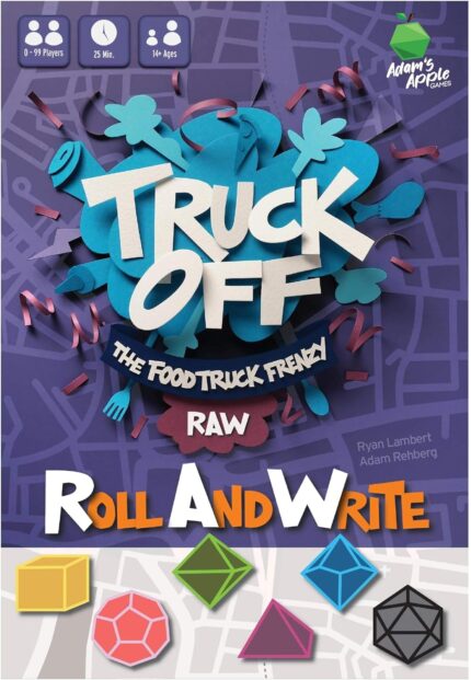 Adam’s Apple Games Truck Off: The Food Truck Frenzy – Fun Filler Roll and Write Board Game for 1-100 Players.