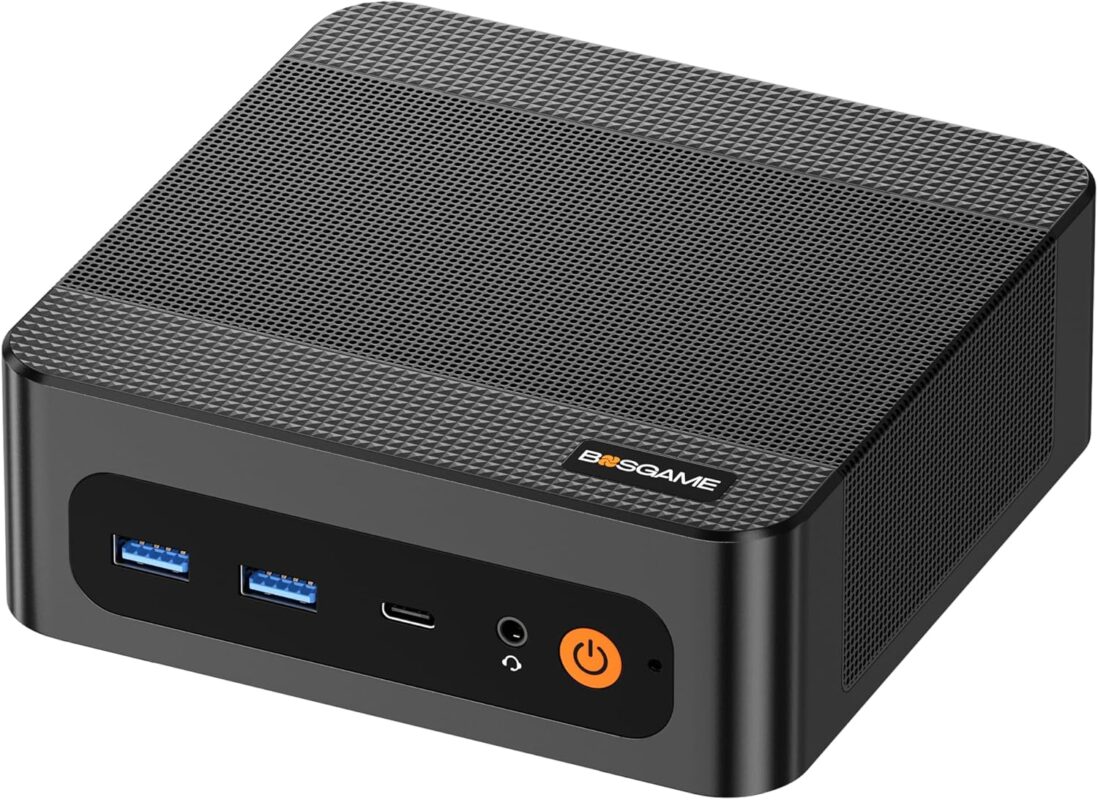 BOSGAME P6 Gaming Mini PC w/AMD Ryzen 9 6900HX | 32GB DDR5 RAM | 1TB PCIe 4.0 NVMe SSD | Dual Gigabit Ethernet | Triple Display (HDMI/DP/USB-C) | AX210 Wi-Fi 6E | BT 5.3 | Compact Desktop Computer