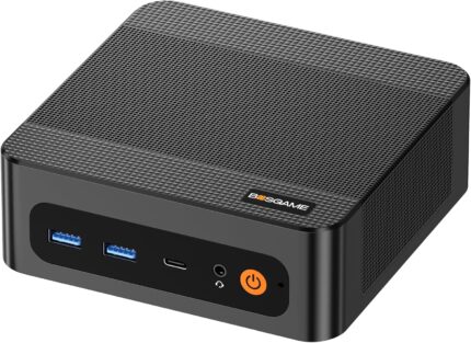 BOSGAME P6 Gaming Mini PC w/AMD Ryzen 9 6900HX | 32GB DDR5 RAM | 1TB PCIe 4.0 NVMe SSD | Dual Gigabit Ethernet | Triple Display (HDMI/DP/USB-C) | AX210 Wi-Fi 6E | BT 5.3 | Compact Desktop Computer