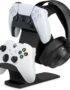 BRAINWAVZ The Gravitas - Headphone Stand & Game Controller Holder for Desk - Universal Design for All Types of Headsets & Gamepads (Black)