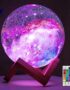BRIGHTWORLD Moon Lamp Galaxy Lamp 5.9 inch 16 Colors LED 3D Moon Light, Remote & Touch Control Moon Night Light Christmas Gifts for Girls Boys Kids Women Birthday（Wooden Base）