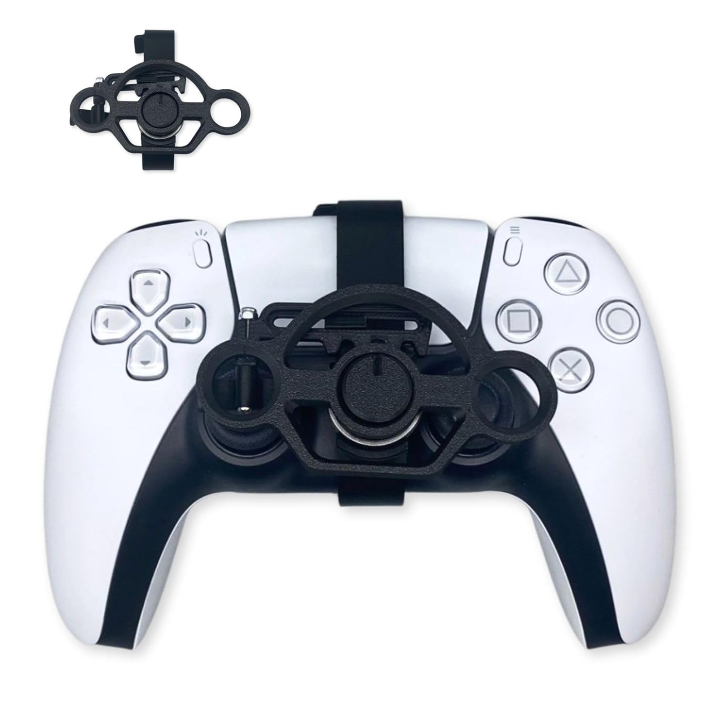 CHOWONE Mini Steering Wheel for PS5 Game Controller Remote Control Accessory for PS5 Racing Games Controller Steering Wheel Attachment PS Controller Wheel (Black) CHOWONE Mini Steering Wheel for PS5 Game Controller Remote Control Accessory for PS5 Racing Games Controller Steering Wheel Attachment PS Controller Wheel (Black)