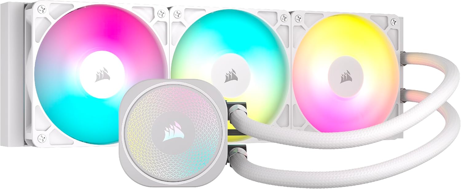 CORSAIR Nautilus 360 RS ARGB Liquid CPU Cooler – 360mm AIO – Low-Noise – Direct Motherboard Connection – Daisy-Chain – Intel LGA 1851/1700, AMD AM5/AM4 – 3X RS120 ARGB Fans Included – White CORSAIR Nautilus 360 RS ARGB Liquid CPU Cooler – 360mm AIO – Low-Noise – Direct Motherboard Connection – Daisy-Chain – Intel LGA 1851/1700, AMD AM5/AM4 – 3X RS120 ARGB Fans Included – White
