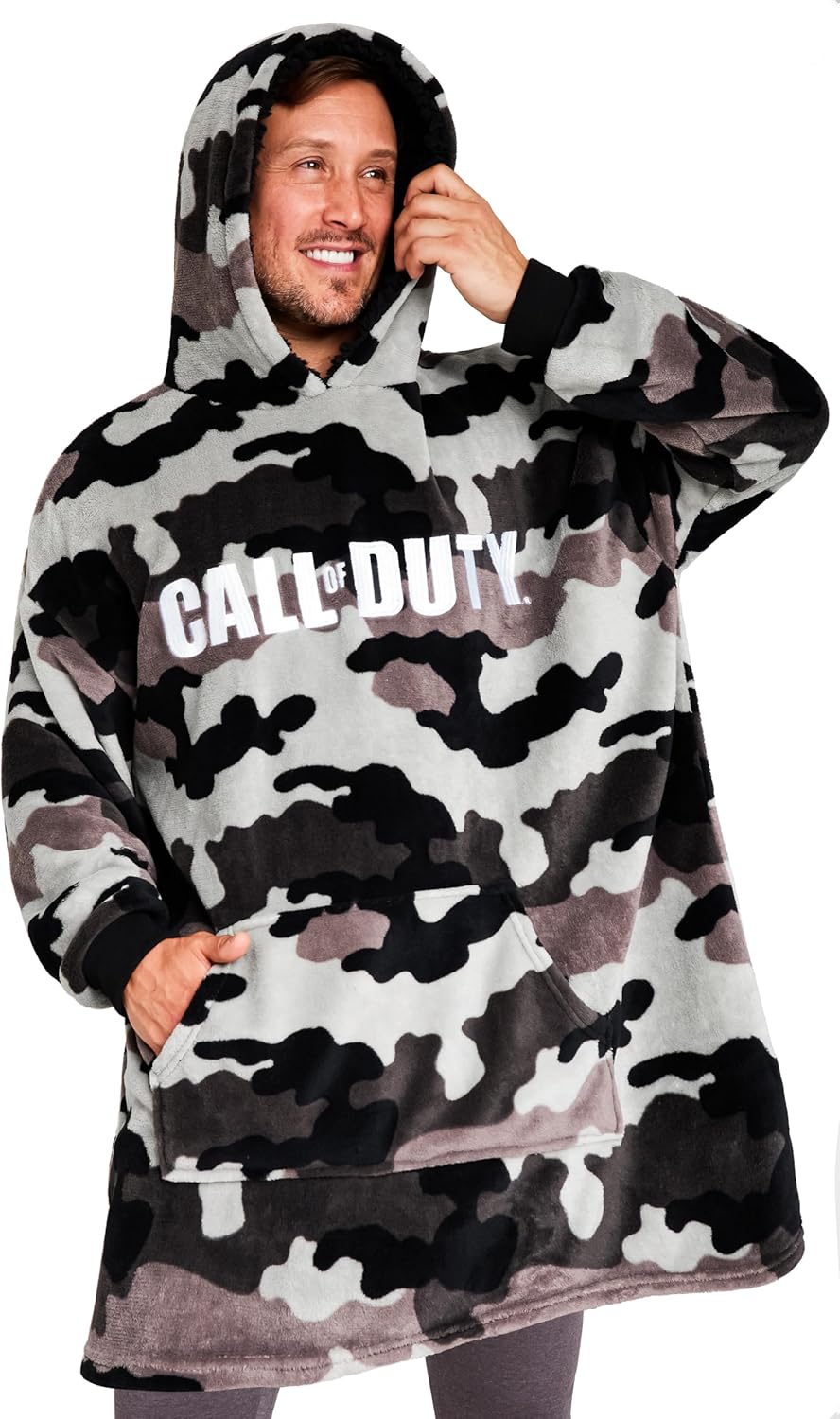 Call of Duty Blanket Hoodie for Men, Teens, Camo Wearable Blanket, Fleece Hooded Poncho, Cozy Loungewear, Gamer Gifts for Men Call of Duty Blanket Hoodie for Men, Teens, Camo Wearable Blanket, Fleece Hooded Poncho, Cozy Loungewear, Gamer Gifts for Men