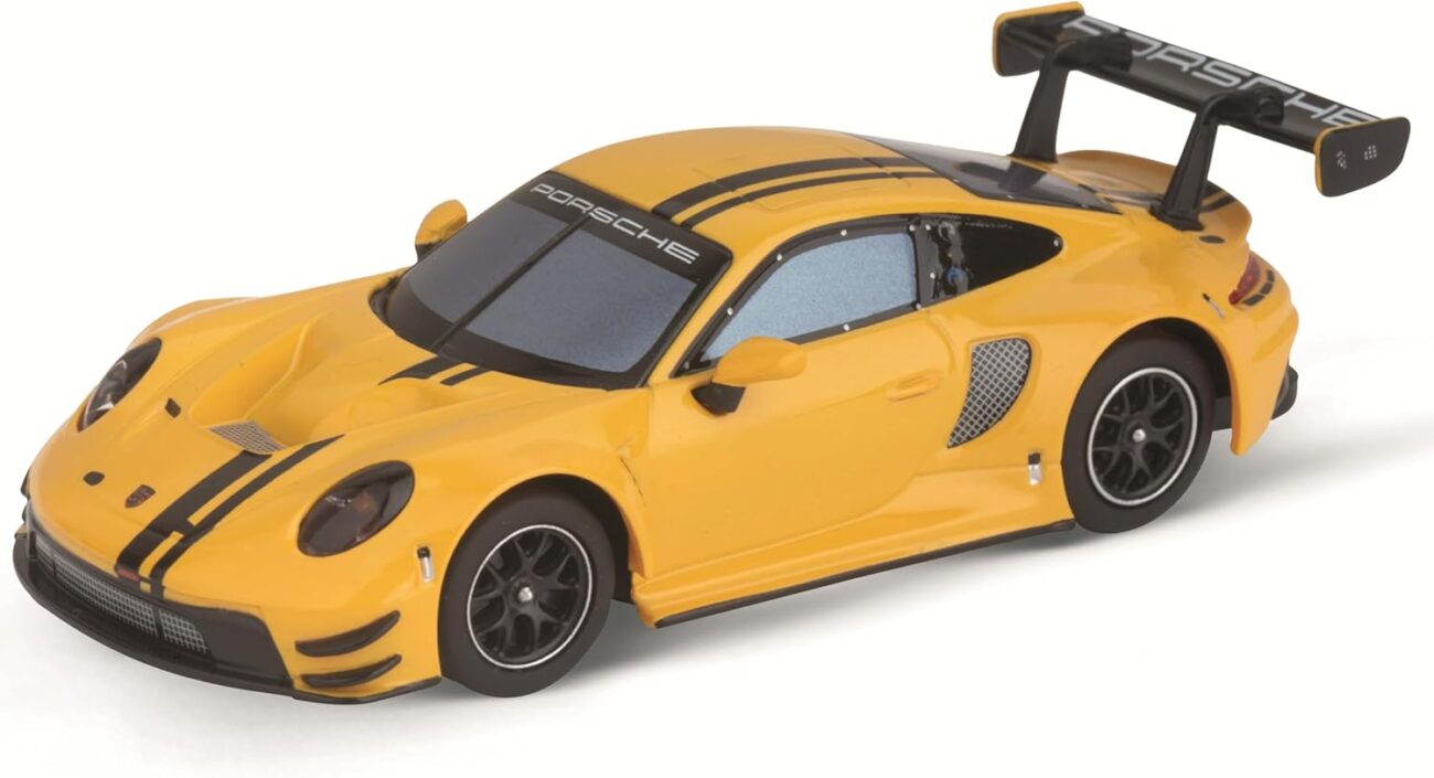 Carrera Hybrid Racing Car Porsche 911 GT3 R Speed Yellow 1:50 Scale Front and Rear Lights USB-C Rechargeable RC Additional Vehicle