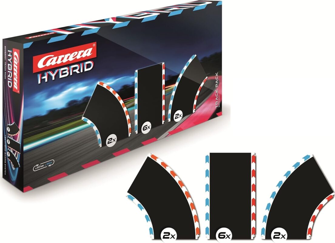 Carrera Hybrid Track Pack 1 - Expansion Set Includes Additional Straight and Curve Racetrack Sections for Racetrack Extension and Customization