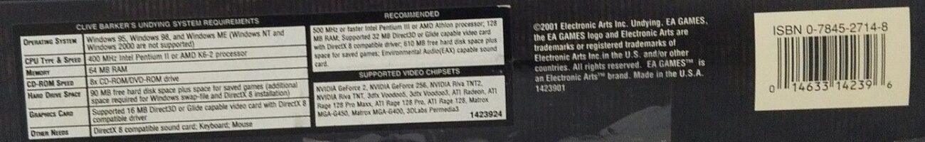 Clive Barker's Undying - PC