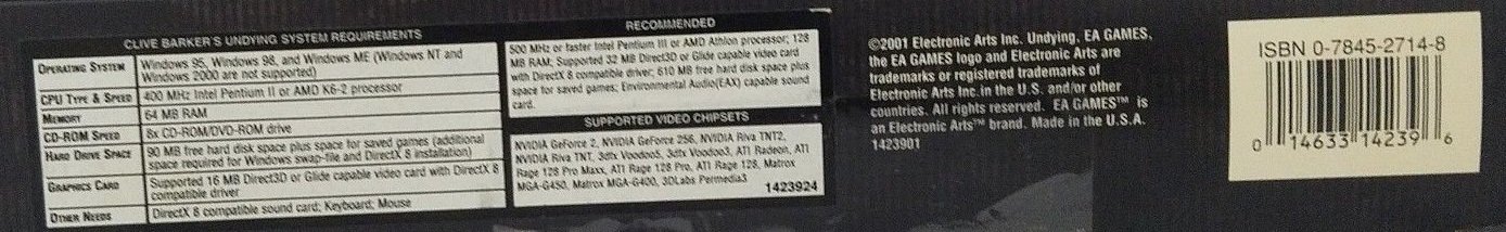 Clive Barker’s Undying – PC Clive Barker’s Undying – PC