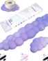 Cloud Wrist Rest Set for Keyboard and Mouse, Includes Cute Coaster, with Computers and Laptops（Purple Star Set）