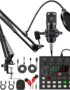 CofeLife Podcast Equipment Bundle, BM800 Podcast Microphone Bundle with V8s Voice Changer, Condenser Microphone Recording Studio Package for Podcasting Live Streaming Singing PC Mobile TikTok YouTube