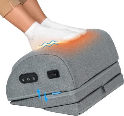 Comfier Foot Rest Under Desk at Work with Heat,Vibration,Foot Heater Foot Warmer,3 Height Under Desk Foot Rest for Office Chair,Gaming Chair Footstool, Ergonomic Heated Footrest,Computer Desk Use