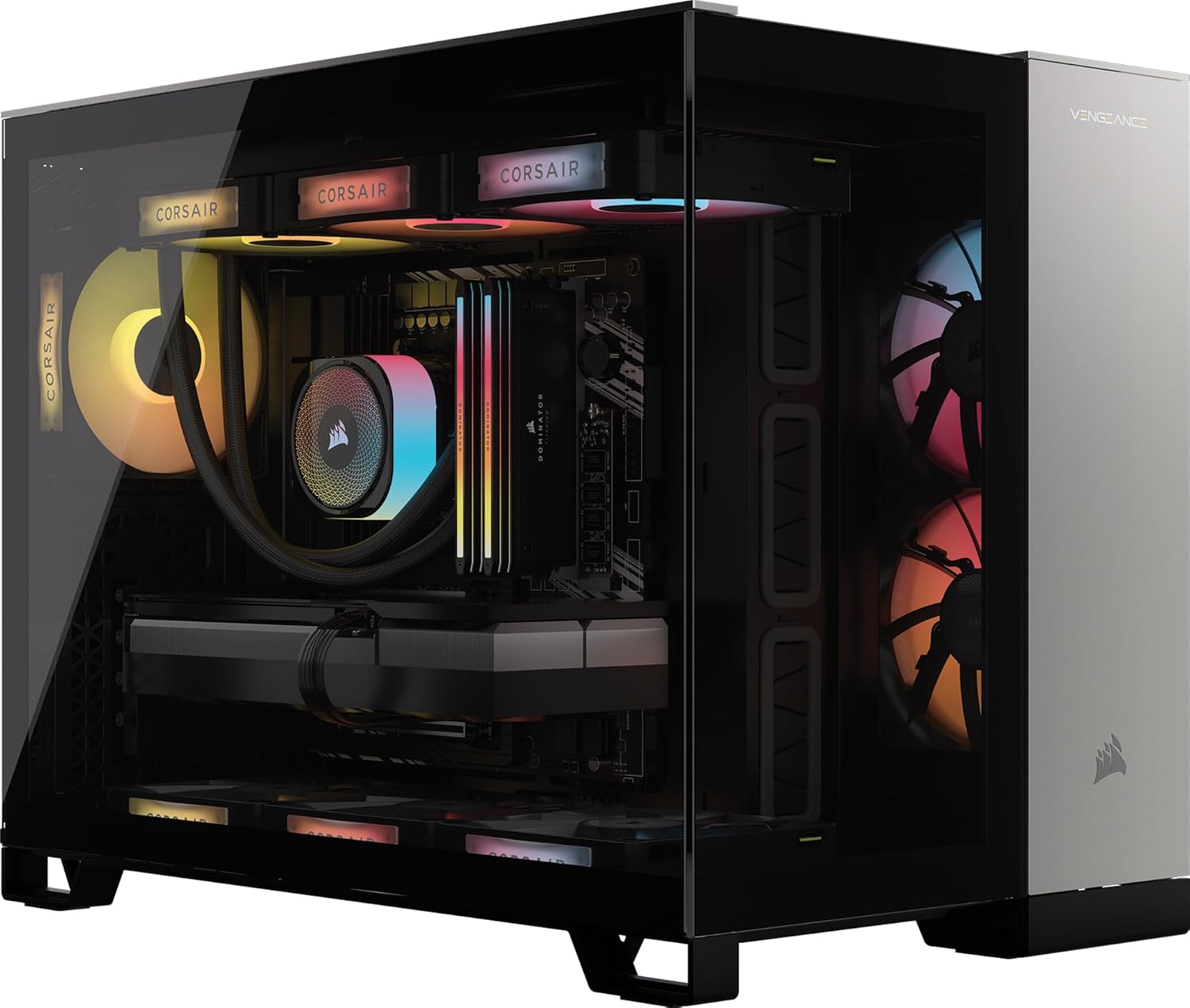 Corsair Vengeance a5100 Gaming PC – Liquid Cooled AMD Ryzen 7 7800X3D CPU – NVIDIA GeForce RTX 5080 GPU – 32GB Dominator Titanium RGB DDR5 Memory – 2TB M.2 SSD – Black Corsair Vengeance a5100 Gaming PC – Liquid Cooled AMD Ryzen 7 7800X3D CPU – NVIDIA GeForce RTX 5080 GPU – 32GB Dominator Titanium RGB DDR5 Memory – 2TB M.2 SSD – Black
